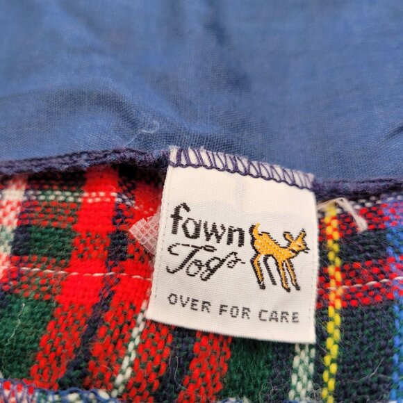 Fawn Tog Vintage Girls 3T  Tartan Plaid Jumper Dress Pleated Skirt Button Straps - Picture 11 of 12